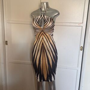 Stylish Zebra Print Dress S